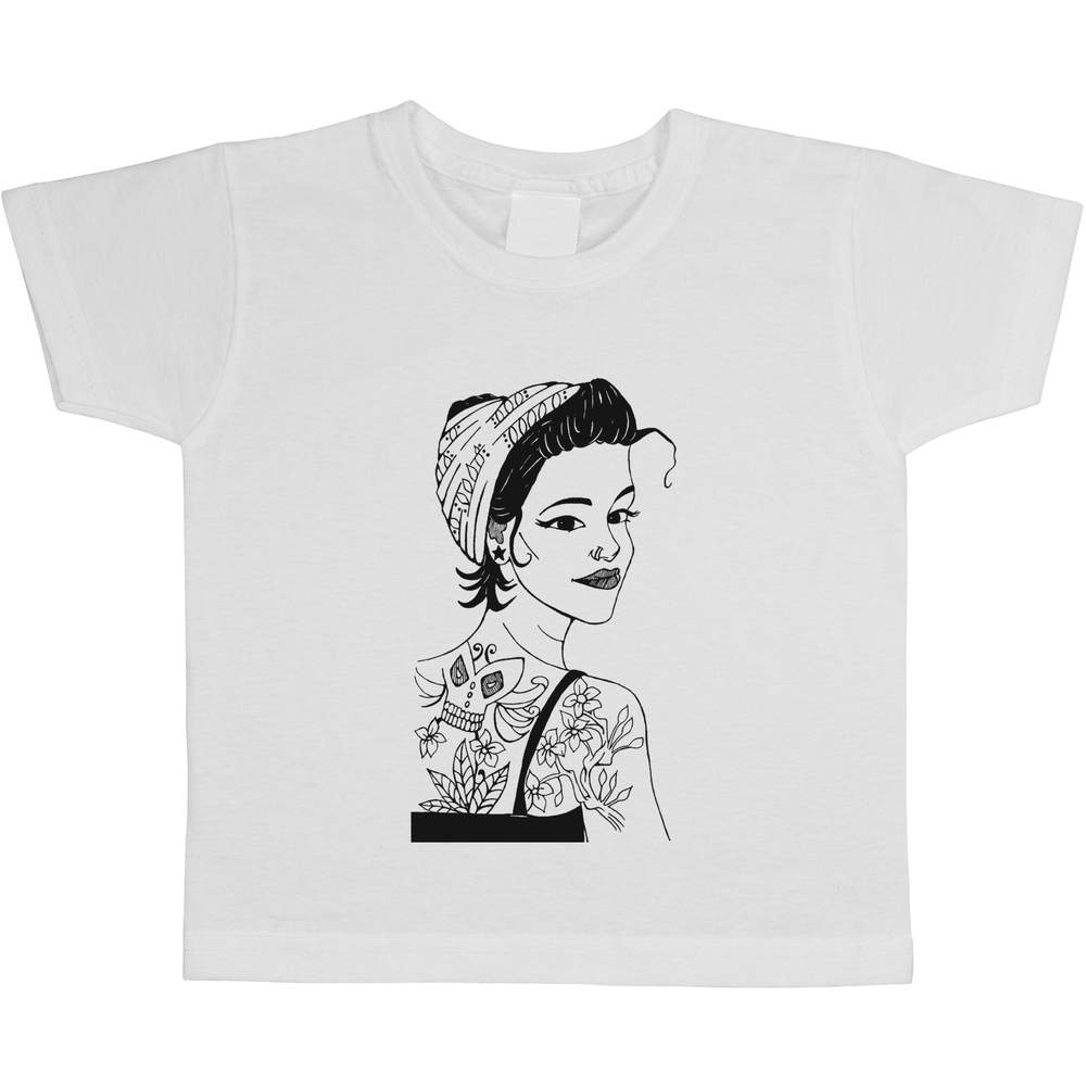 '50s Style Girl' Children's / Kid's Cotton T-Shirts (TS006751)