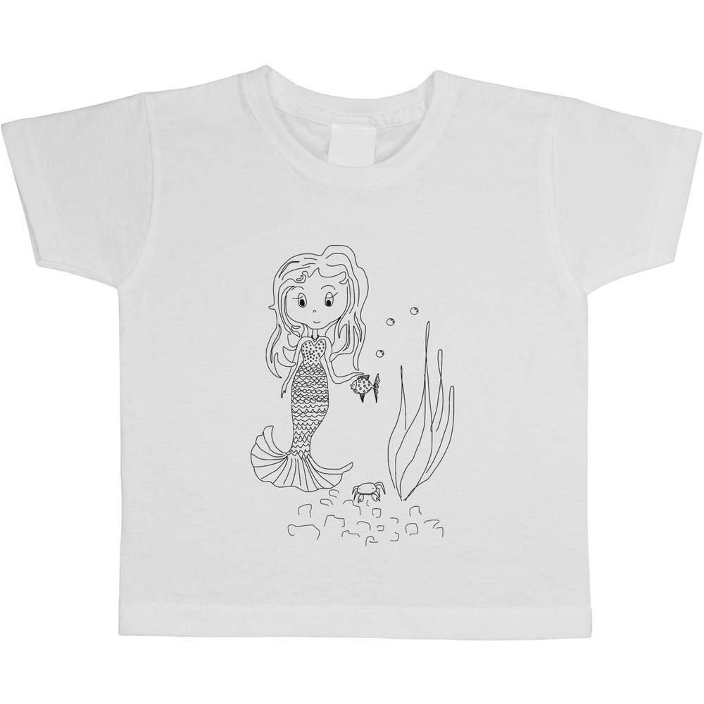 'Mermaid Under The Sea' Children's / Kid's Cotton T-Shirts (TS010731)