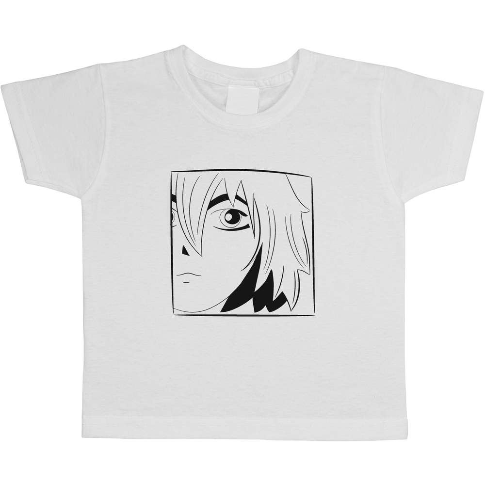 'Manga Boy' Kids Cotton T-Shirt - Graphic Tee / Short Sleeve Top for Boys and Girls (TS016397)