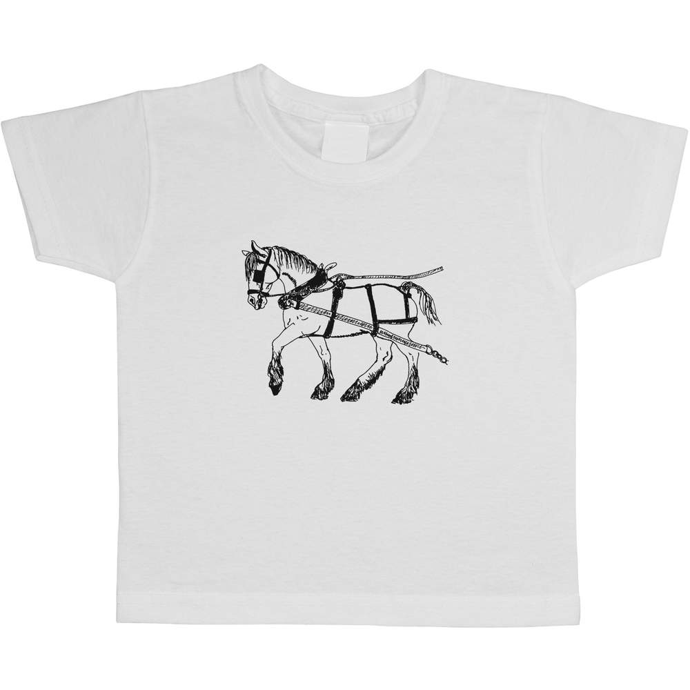 'Cart Horse' Children's / Kid's Cotton T-Shirts (TS017643)