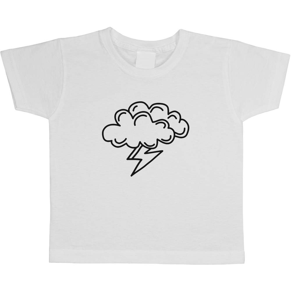 'Thunder Storm' Kids Cotton T-Shirt - Graphic Tee / Short Sleeve Top for Boys and Girls (TS018840)