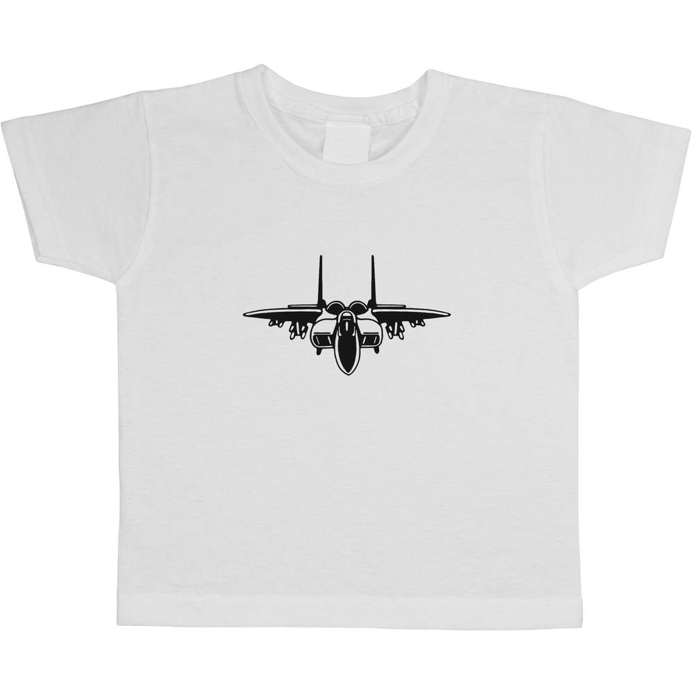'Fighter Plane' Kids Cotton T-Shirt - Graphic Tee / Short Sleeve Top for Boys and Girls (TS021031)