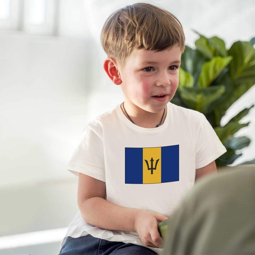 'Barbados Flag' Children's / Kid's Cotton T-Shirts (TS023042) - Picture 5 of 9