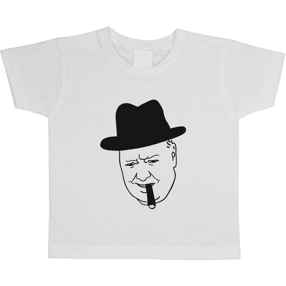 'Winston Churchill Head' Children's / Kid's Cotton T-Shirts (TS023411)