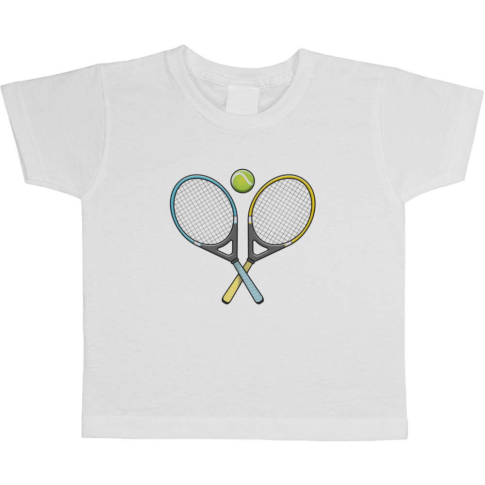 'Tennis' Kids Cotton T-Shirt - Graphic Tee / Short Sleeve Top for Boys and Girls (TS023511)