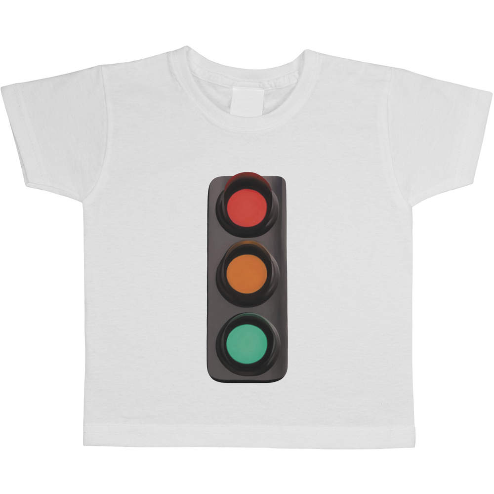 'Traffic Light' Kids Cotton T-Shirt - Graphic Tee / Short Sleeve Top for Boys and Girls (TS023794)