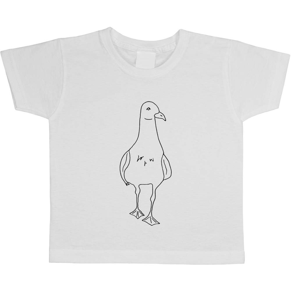 'Strutting Seagull' Children's / Kid's Cotton T-Shirts (TS024085)