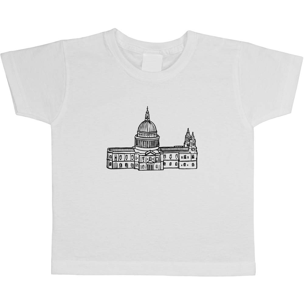 3-4 Years 'St. Paul's Cathedral' Children's / Kid's T-Shirt (White) (TS00091881)