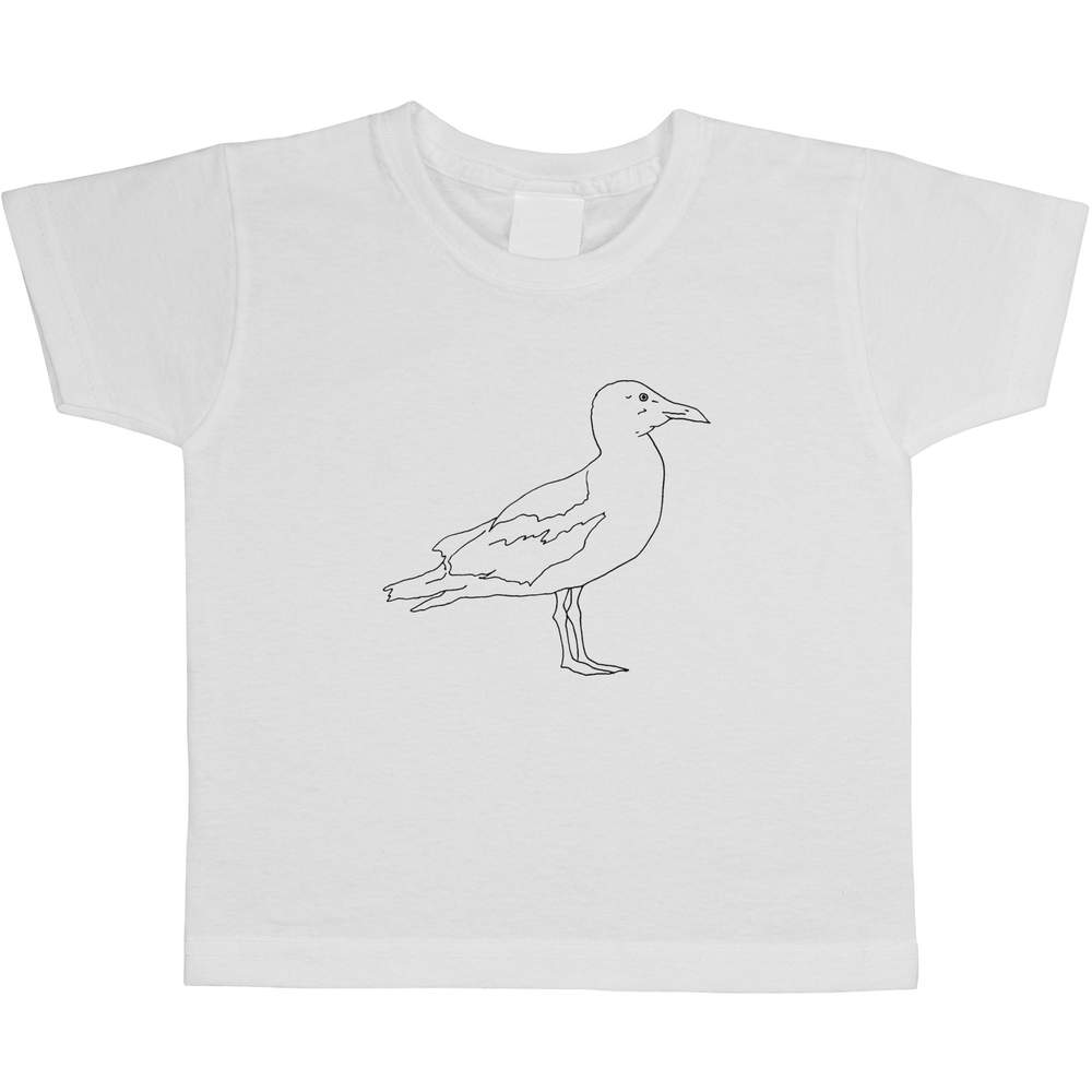 'Side View Seagull' Children's / Kid's Cotton T-Shirts (TS024344)