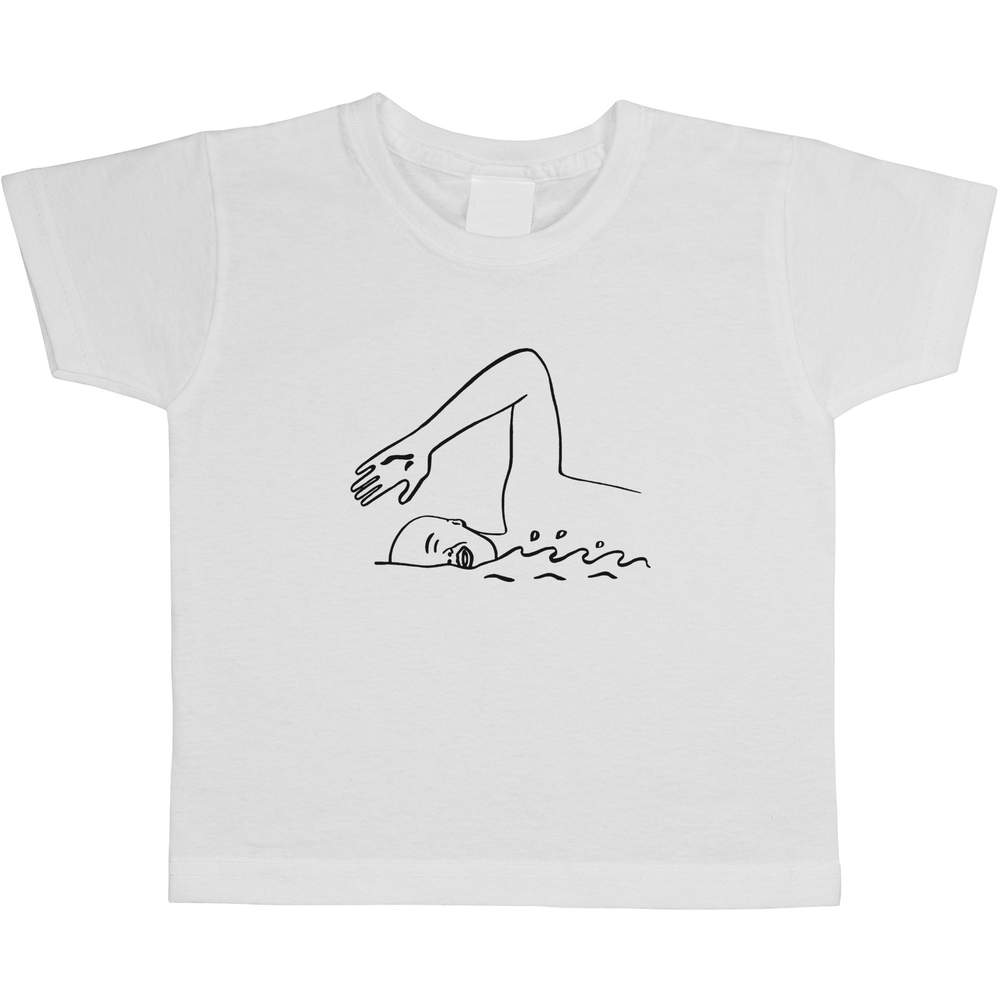 'Swimmer' Children's / Kid's Cotton T-Shirts (TS024506)