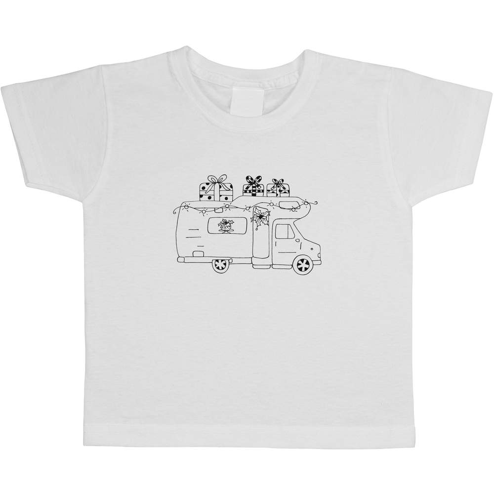 'Christmas Motorhome' Children's / Kid's Cotton T-Shirts (TS025186)