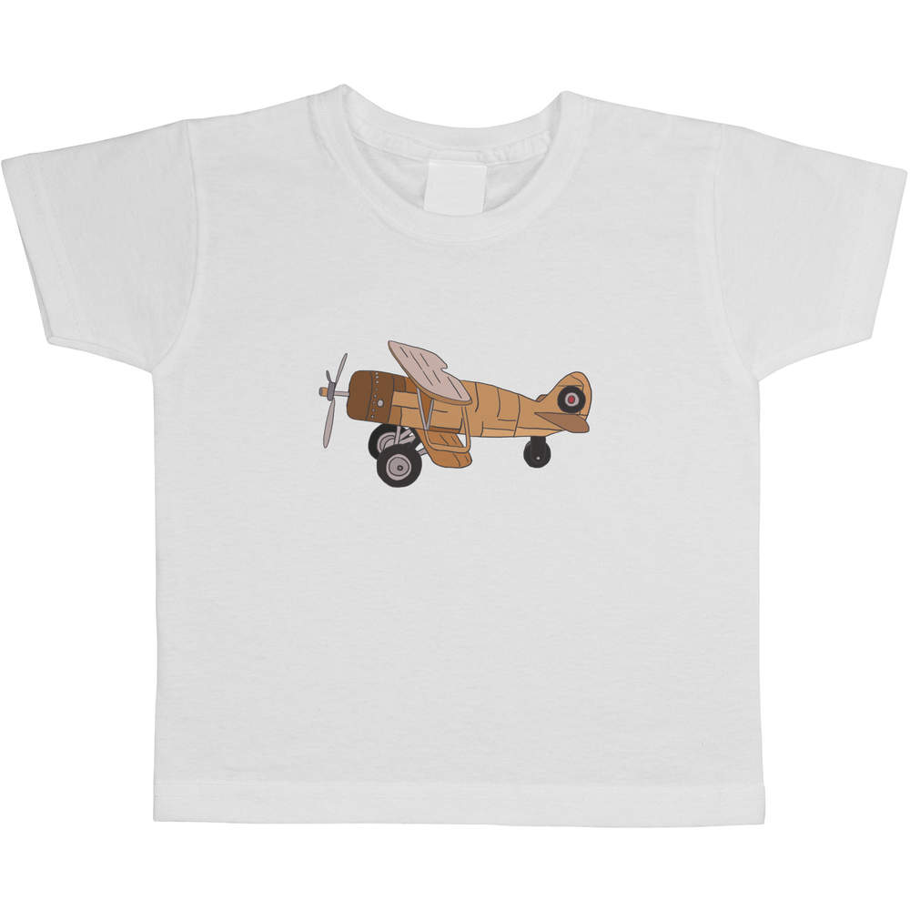 'Old Style Plane' Children's / Kid's Cotton T-Shirts (TS025943)