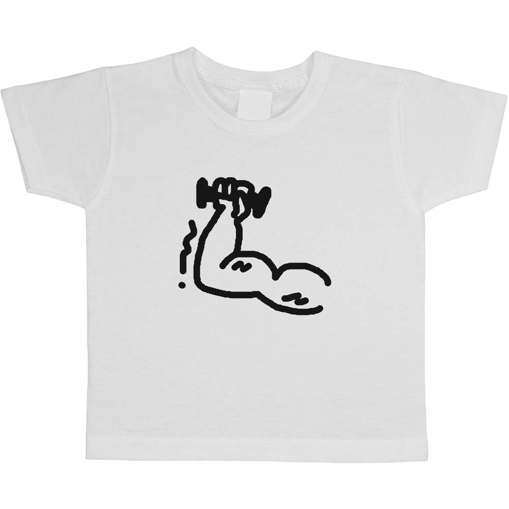 'Arm Lifting Weight' Children's / Kid's Cotton T-Shirts (TS026161)