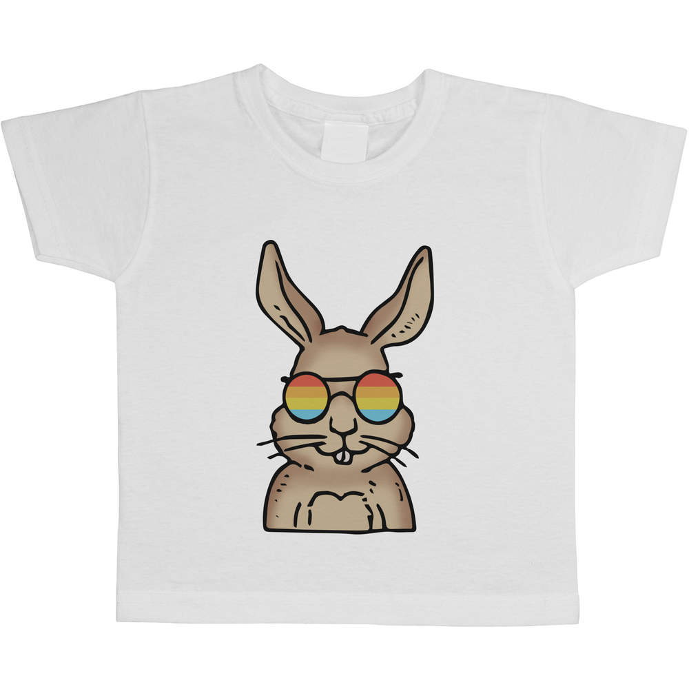 'Sunglasses Rabbit' Children's / Kid's Cotton T-Shirts (TS028861)