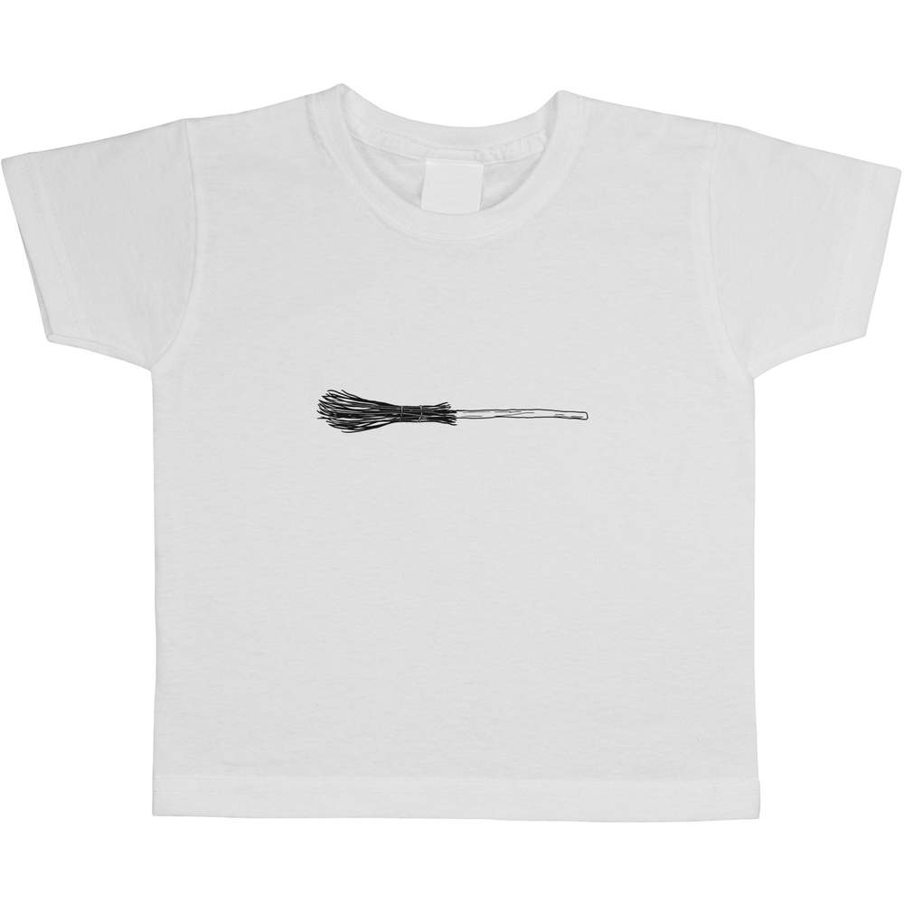 'Witch Broom' Children's / Kid's Cotton T-Shirts (TS029041)