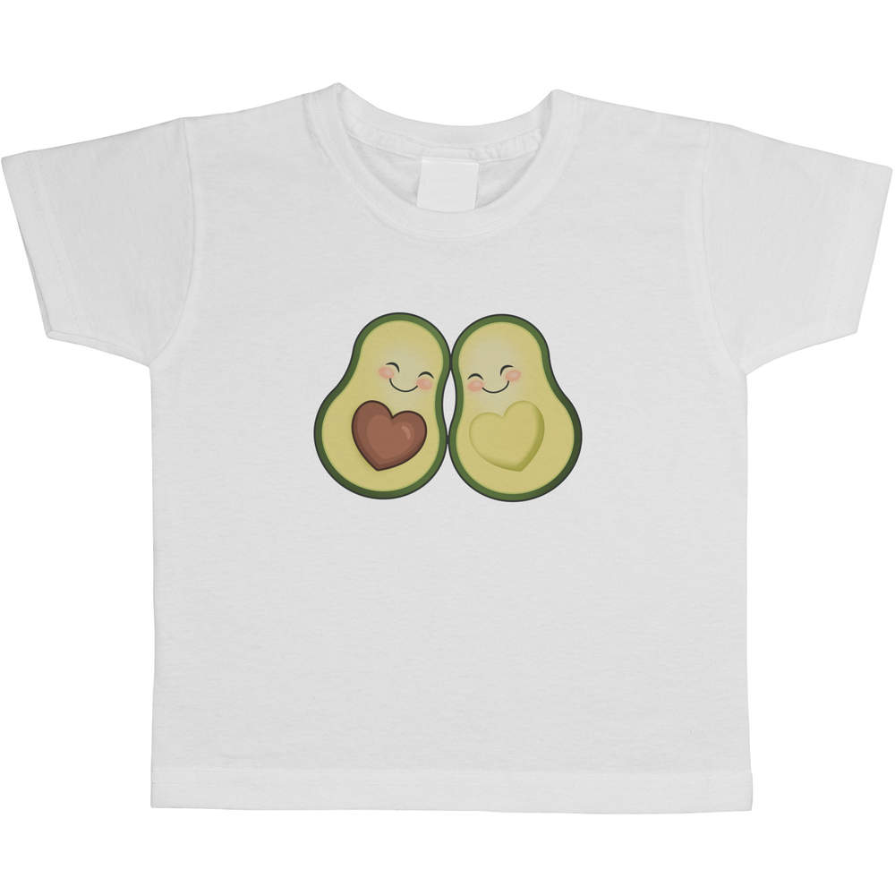 'Avocado Couple' Kids Cotton T-Shirt - Graphic Tee / Short Sleeve Top for Boys and Girls (TS029772)
