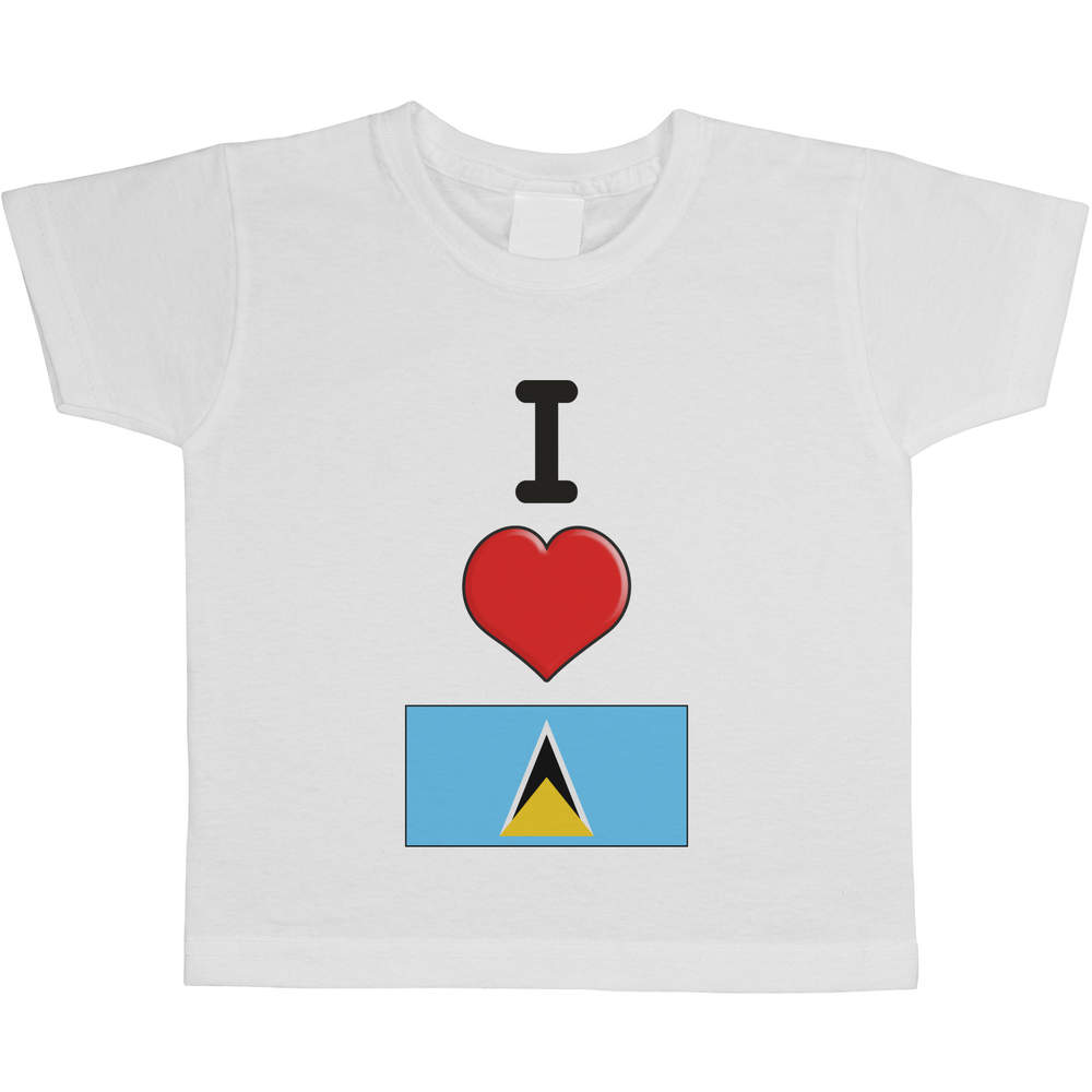 'I Love Saint Lucia' Children's / Kid's Cotton T-Shirts (TS033459)