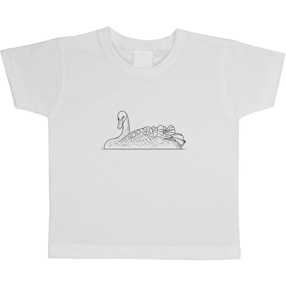 'Swan On Water' Children's / Kid's Cotton T-Shirts (TS034547)