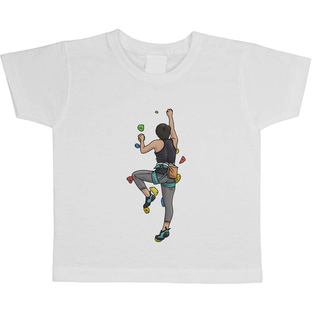 'Person On Climbing Wall' Children's / Kid's Cotton T-Shirts (TS036230)