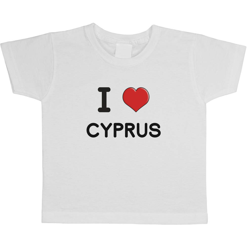 'I Love Cyprus' Children's / Kid's Cotton T-Shirts (TS032608)