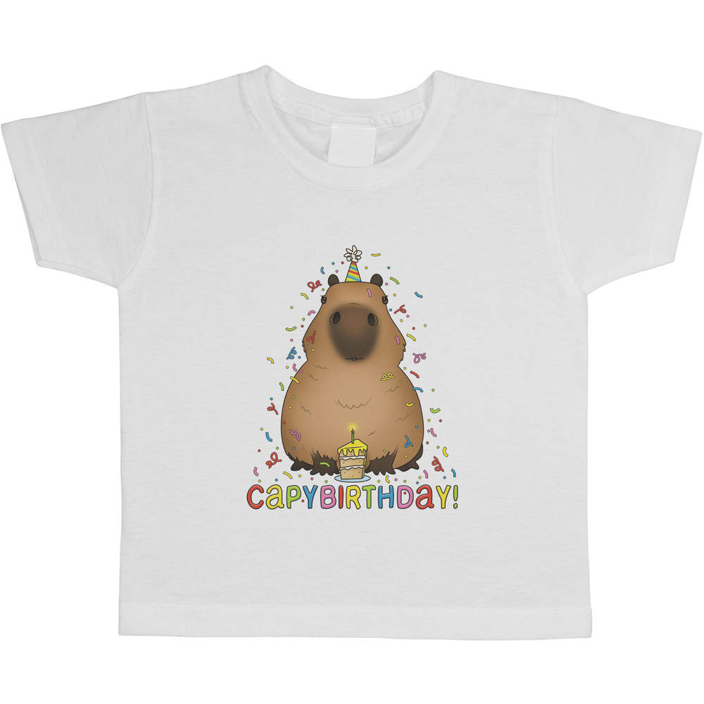 'Capybara Birthday Greeting' Children's / Kid's Cotton T-Shirts (TS038248) - Picture 4 of 9