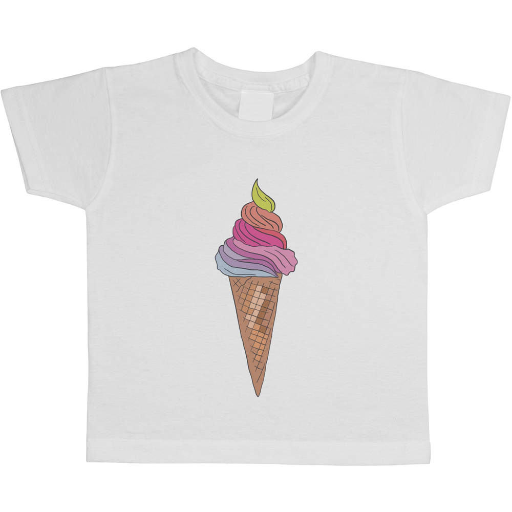 'Rainbow Ice cream' Children's / Kid's Cotton T-Shirts (TS039950)