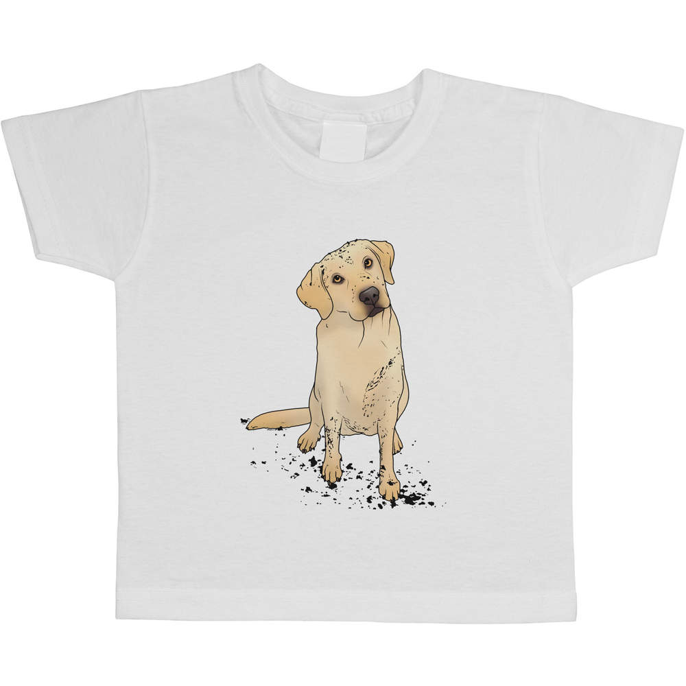 'Muddy Golden Labrador' Children's / Kid's Cotton T-Shirts (TS040098)