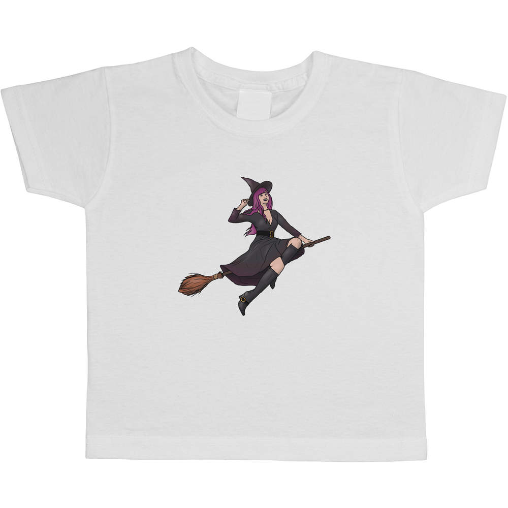 'Flying Witch' Children's / Kid's Cotton T-Shirts (TS043197)