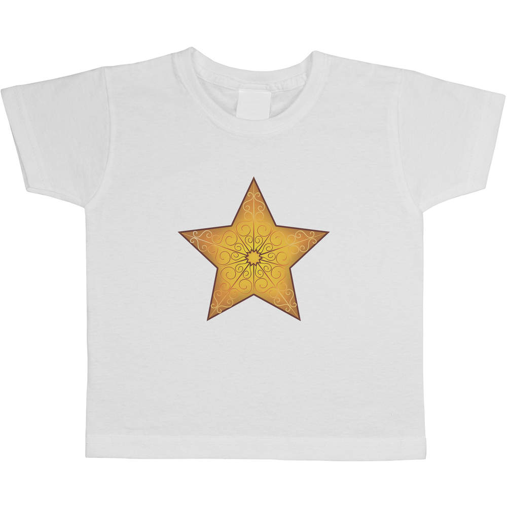 'Decorative Star' Kids Cotton T-Shirt - Graphic Tee / Short Sleeve Top for Boys and Girls (TS043500)