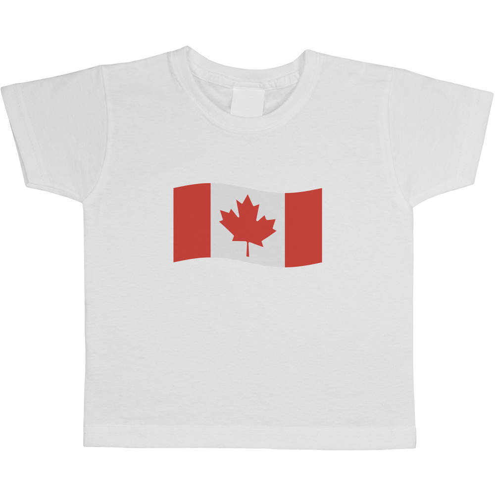 'Waving Canadian Flag' Children's / Kid's Cotton T-Shirts (TS044218)
