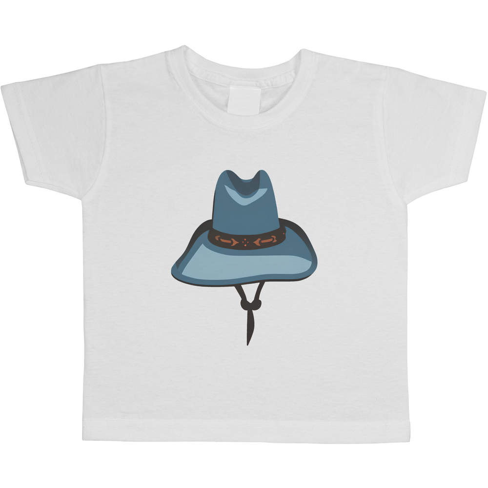 'Cowboy Hat' Kids Cotton T-Shirt - Graphic Tee / Short Sleeve Top for Boys and Girls (TS044448)
