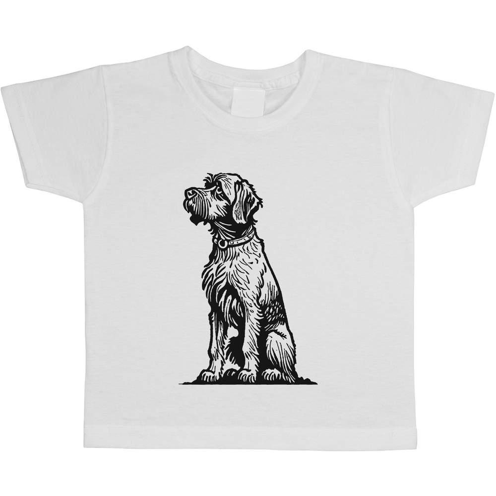 'Wirehaired Pointing Griffon Dog' Children's / Kid's Cotton T-Shirts (TS046160)