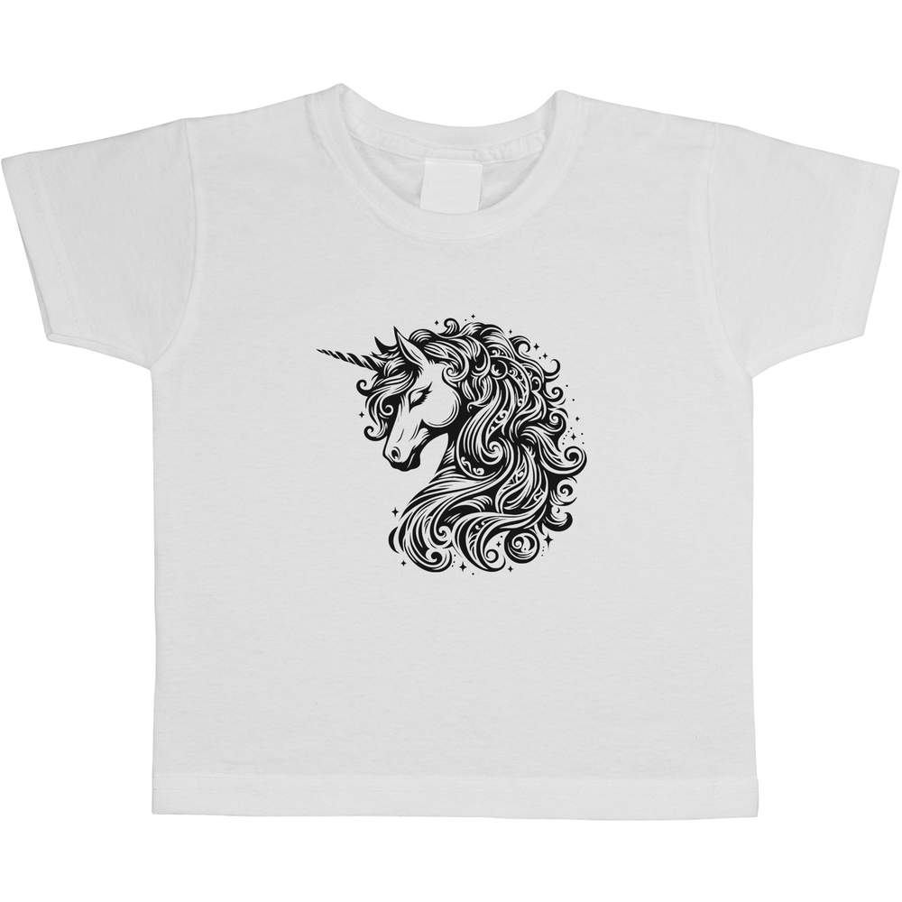 'Decorative Unicorn' Children's / Kid's Cotton T-Shirts (TS047950)