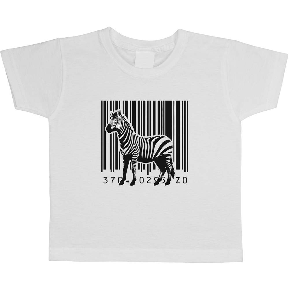 'Barcode Zebra Stripes' Children's / Kid's Cotton T-Shirts (TS048747)