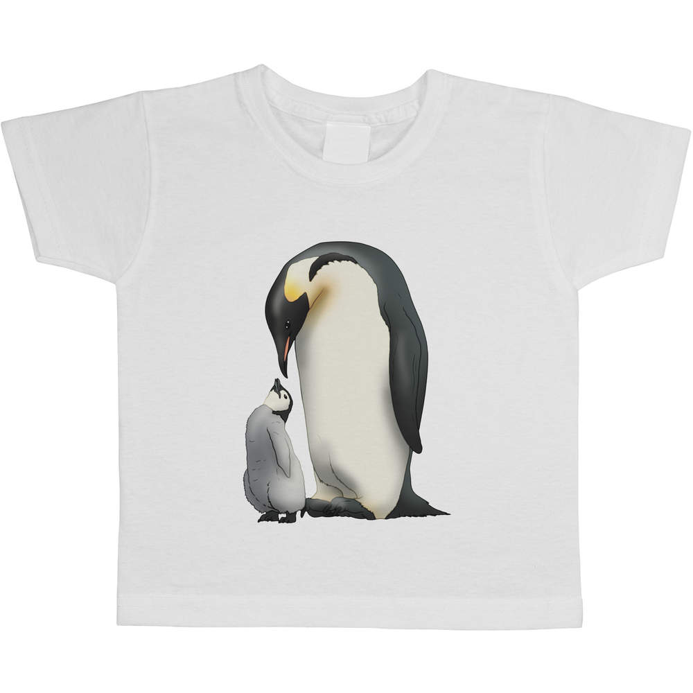 'Penguin Family' Kids Cotton T-Shirt - Graphic Tee / Short Sleeve Top for Boys and Girls (TS051315)