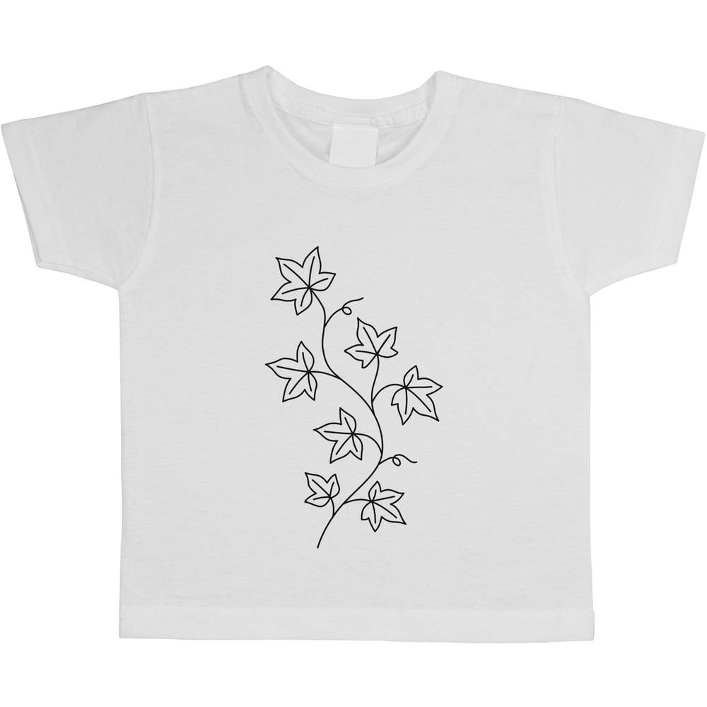 'Ivy outline' Children's / Kid's Cotton T-Shirts (TS053395)