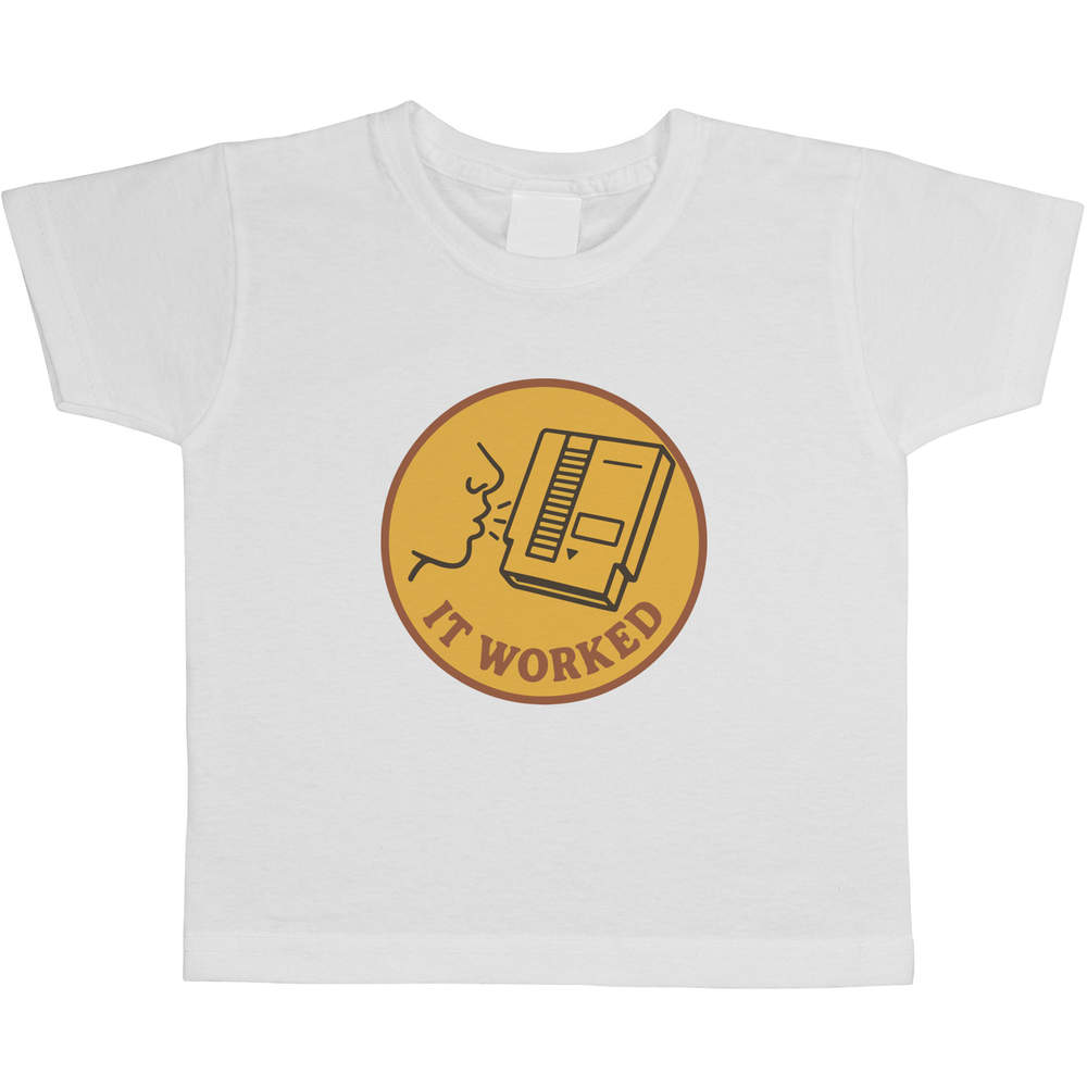 'Blew Into Cartridge and It Worked' Children's / Kid's Cotton T-Shirts (TS054103)