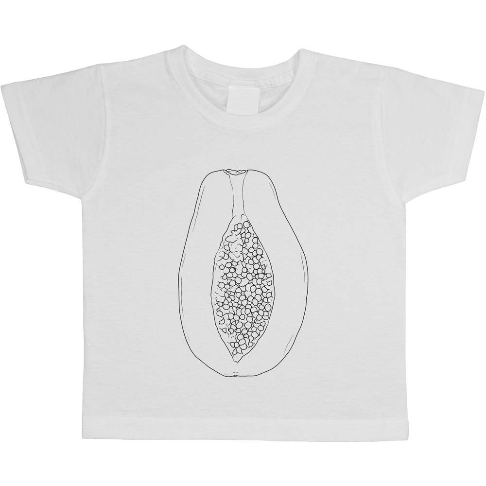 'Sliced Papaya' Children's / Kid's Cotton T-Shirts (TS054526)