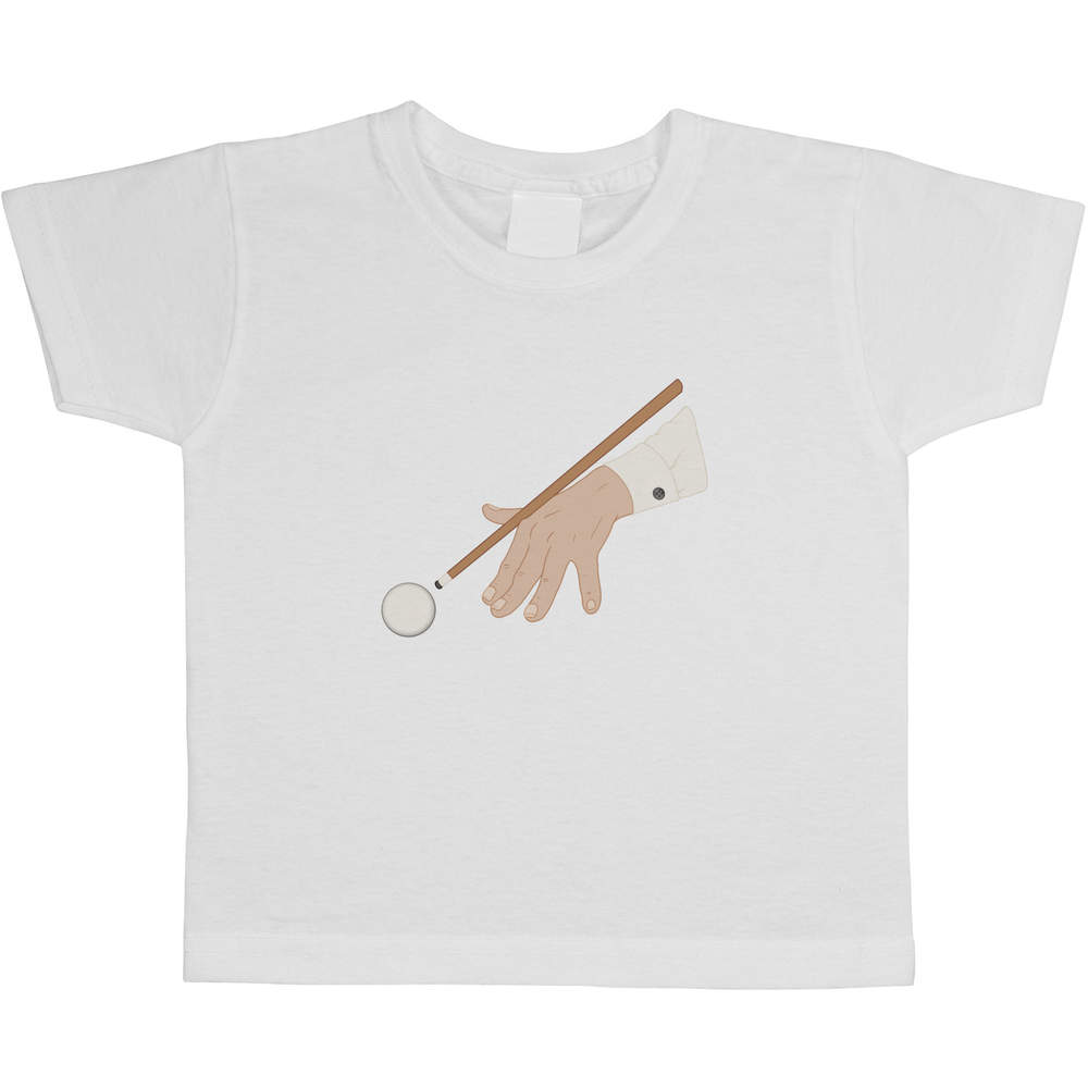 'Snooker Player Hand' Kids Cotton T-Shirt - Graphic Tee / Short Sleeve Top for Boys and Girls (TS054653)