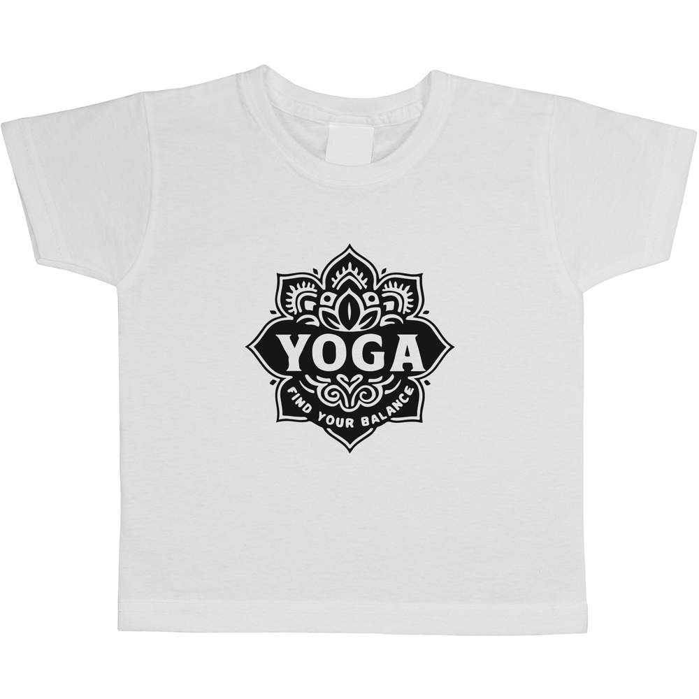 'Yoga Find Your Balance' Children's / Kid's Cotton T-Shirts (TS055372)