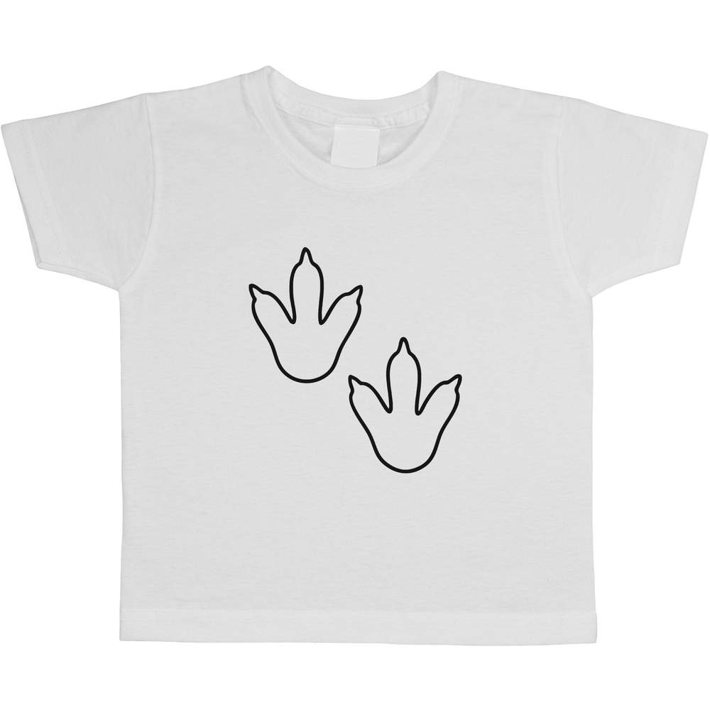 'Dinosaur Foot Prints' Children's / Kid's Cotton T-Shirts (TS055585)