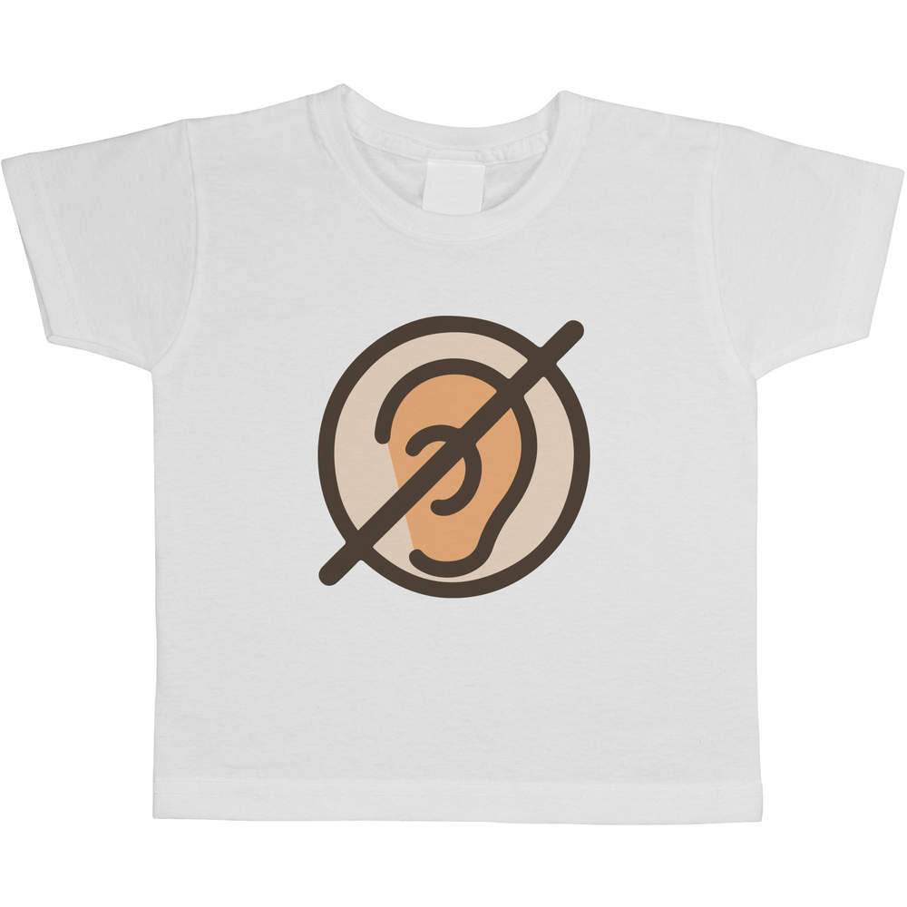 'Hearing Impairment Icon' Children's / Kid's Cotton T-Shirts (TS056373)