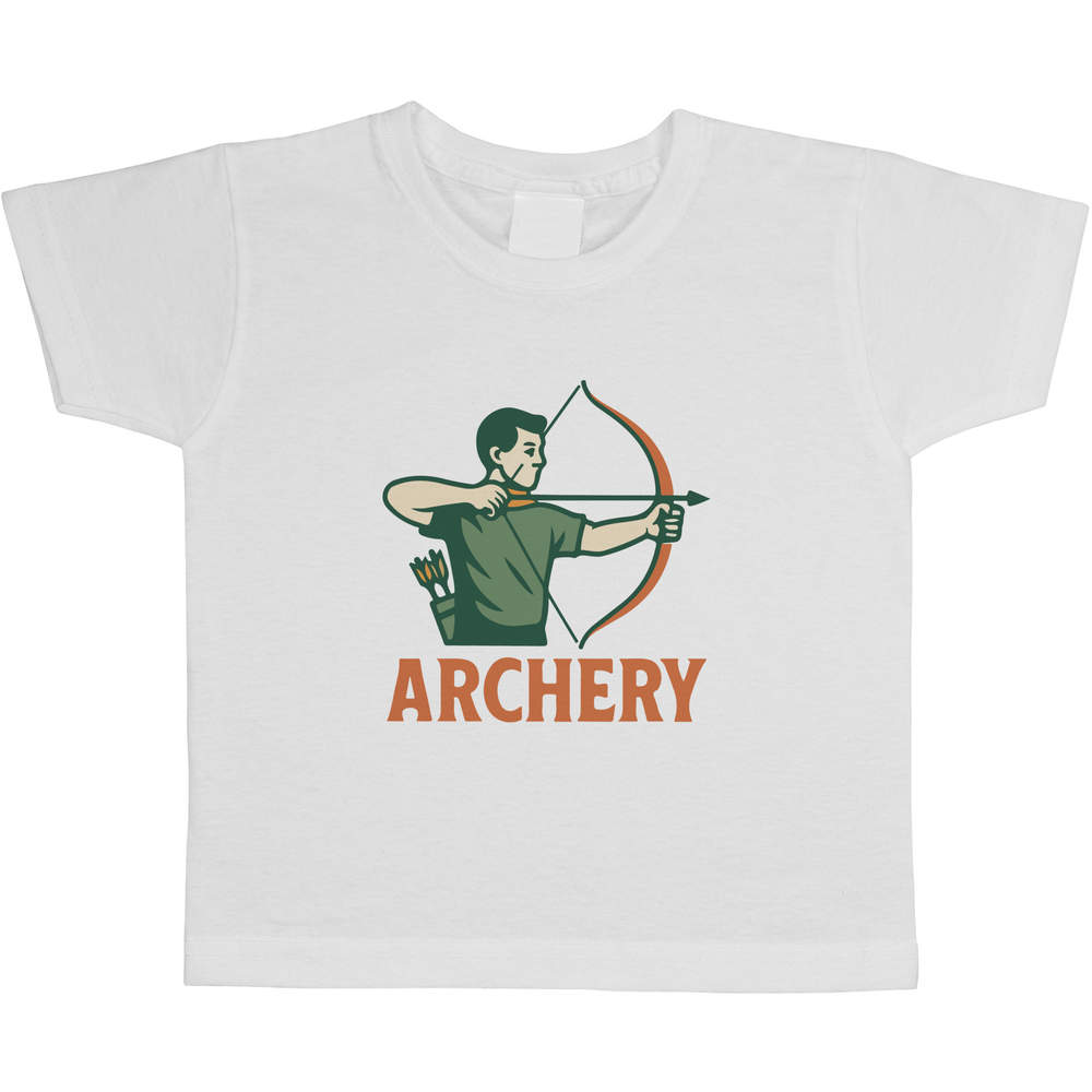 'Archery Bow & Arrow' Kids Cotton T-Shirt - Graphic Tee / Short Sleeve Top for Boys and Girls (TS057730)