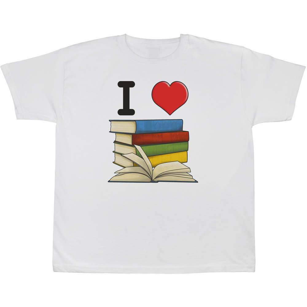 5-6 Years 'I Love Books' Children's / Kid's T-Shirt (White) (TS00162496)