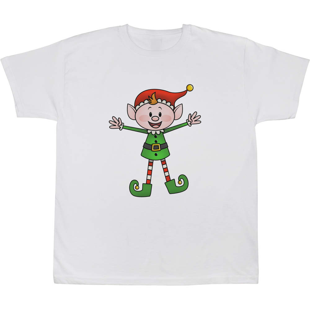 7-8 Years 'Boy Elf' Children's / Kid's T-Shirt (White) (TS00085349)
