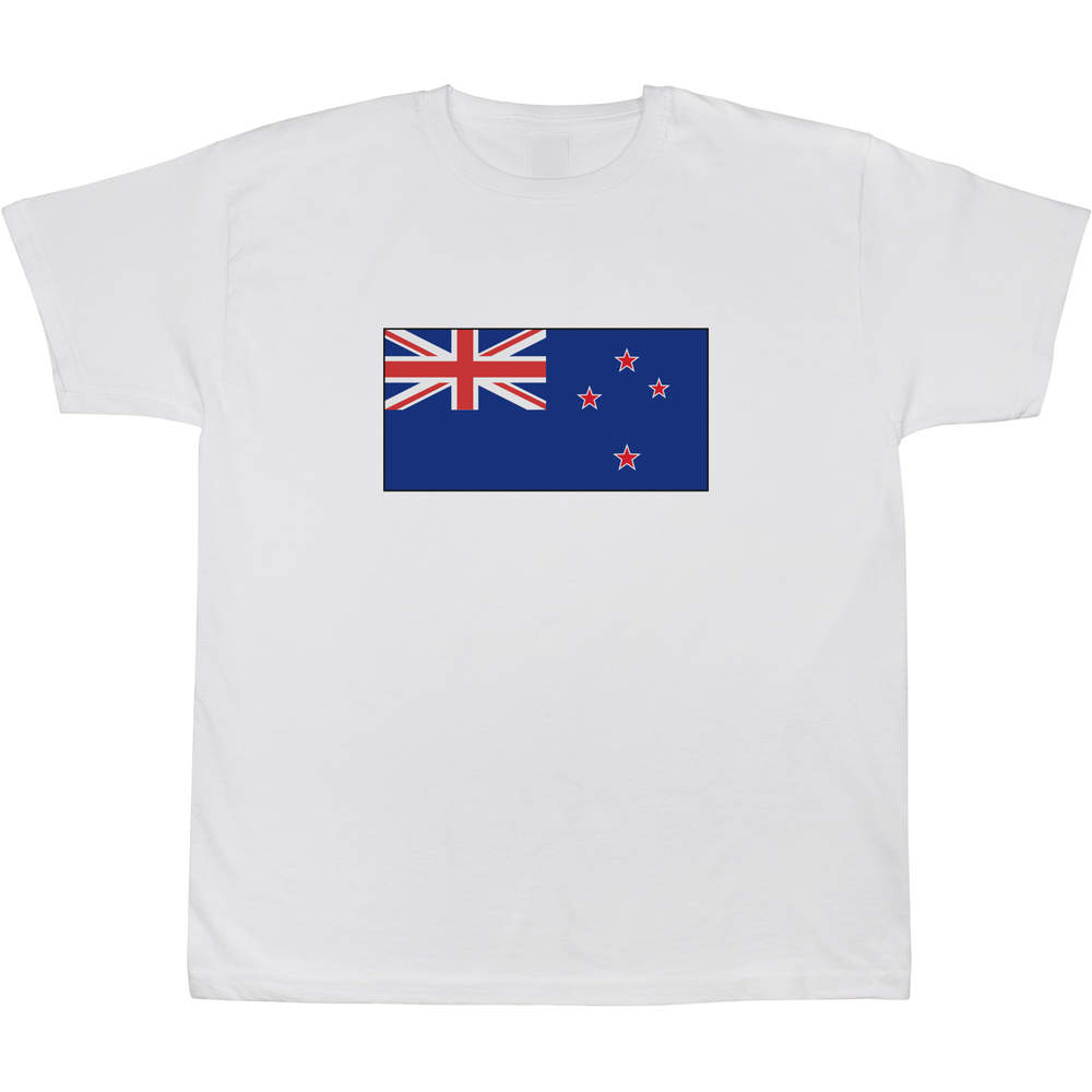 7-8 Years 'New Zealand Flag' Children's / Kid's T-Shirt (White) (TS00085931)