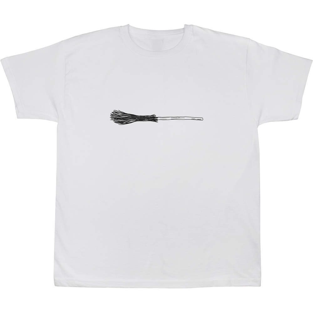 7-8 Years 'Witch Broom' Children's / Kid's T-Shirt (White) (TS00120424)