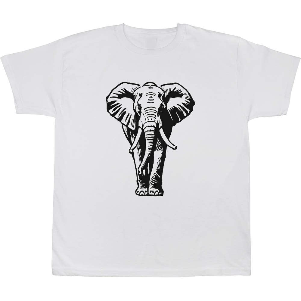 7-8 Years 'African Elephant' Children's / Kid's T-Shirt (White) (TS00392715)