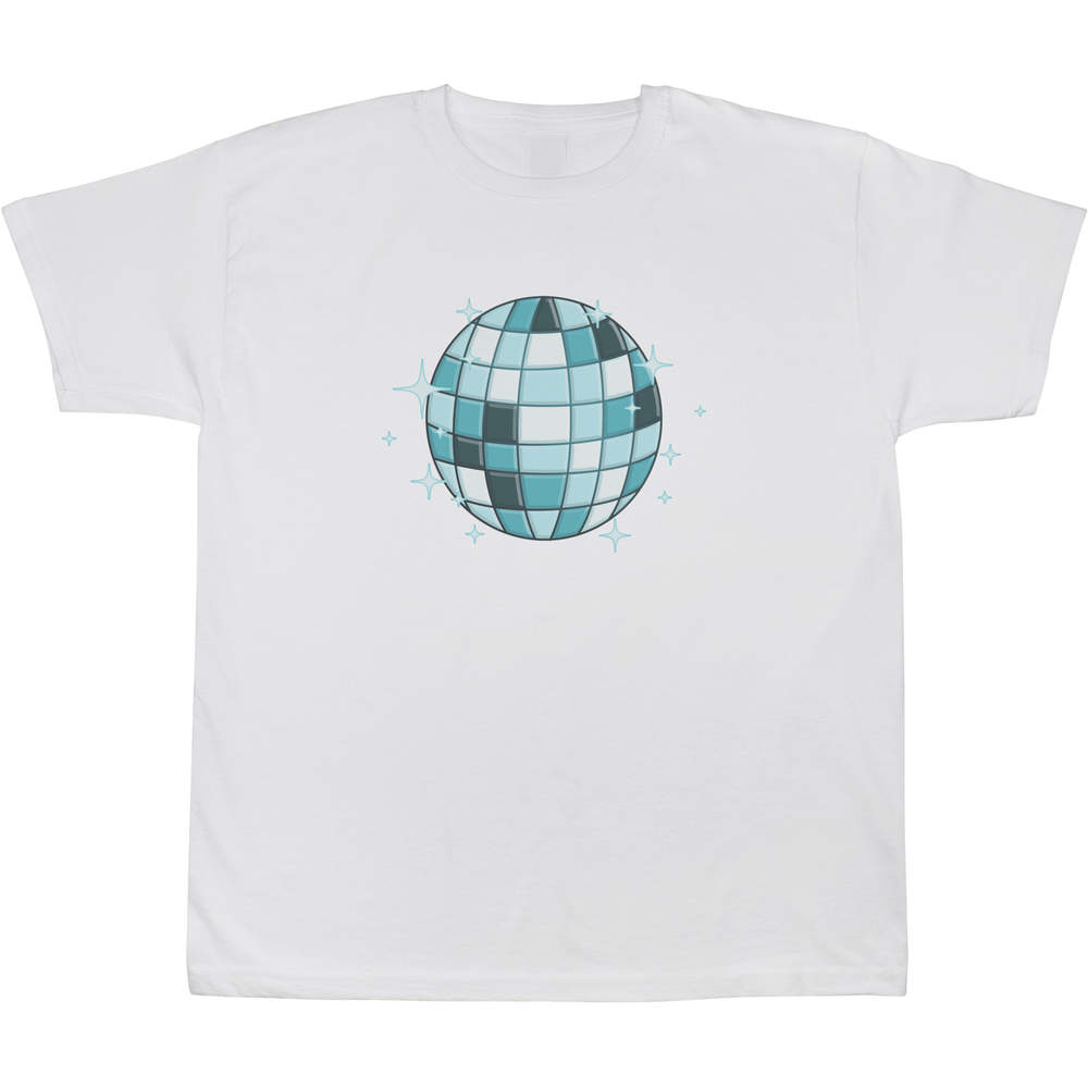 7-8 Years 'Sparkling Disco Ball' Children's / Kid's T-Shirt (White) (TS00463019)