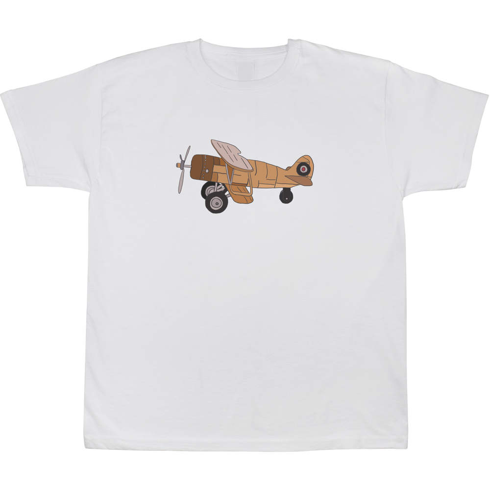 9-11 Years 'Old Style Plane' Children's / Kid's T-Shirt (White) (TS00102353)